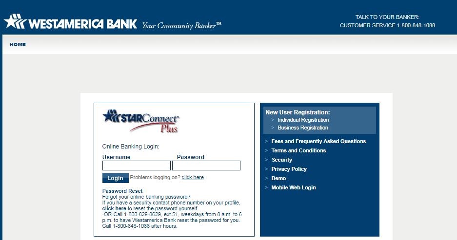 Westamerica Bank Online Login and Reset